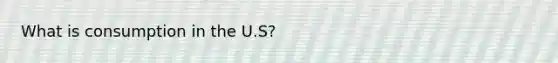 What is consumption in the U.S?