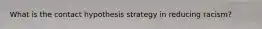 What is the contact hypothesis strategy in reducing racism?