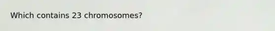 Which contains 23 chromosomes?