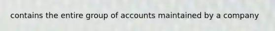 contains the entire group of accounts maintained by a company