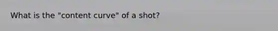 What is the "content curve" of a shot?