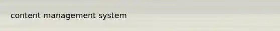 content management system