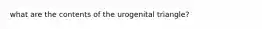 what are the contents of the urogenital triangle?