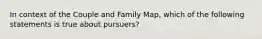 In context of the Couple and Family Map, which of the following statements is true about pursuers?