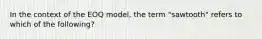 In the context of the EOQ model, the term "sawtooth" refers to which of the following?