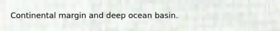 Continental margin and deep ocean basin.