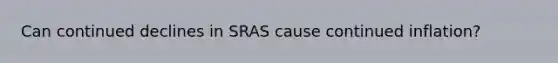 Can continued declines in SRAS cause continued inflation?