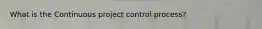 What is the Continuous project control process?