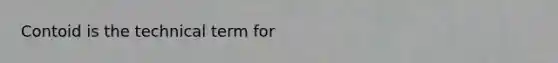 Contoid is the technical term for