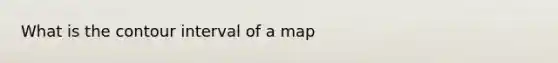 What is the contour interval of a map