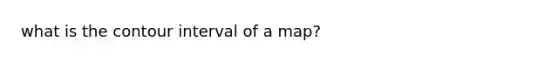 what is the contour interval of a map?