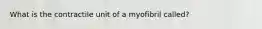 What is the contractile unit of a myofibril called?