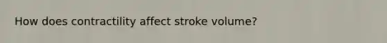 How does contractility affect stroke volume?