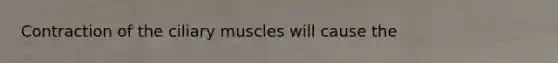 Contraction of the ciliary muscles will cause the