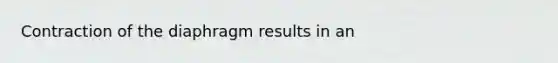 Contraction of the diaphragm results in an