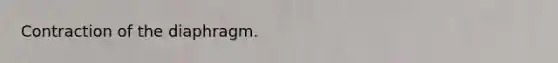 Contraction of the diaphragm.