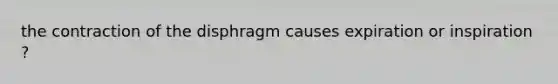the contraction of the disphragm causes expiration or inspiration ?