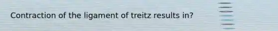 Contraction of the ligament of treitz results in?