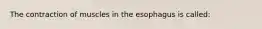 The contraction of muscles in the esophagus is called: