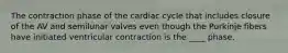 The contraction phase of the cardiac cycle that includes closure of the AV and semilunar valves even though the Purkinje fibers have initiated ventricular contraction is the ____ phase.