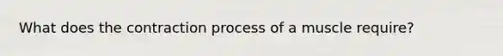 What does the contraction process of a muscle require?