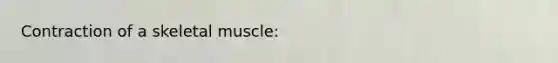 Contraction of a skeletal muscle: