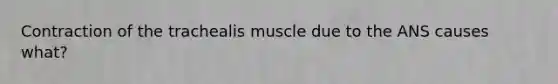 Contraction of the trachealis muscle due to the ANS causes what?