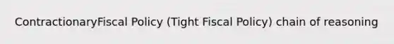 ContractionaryFiscal Policy (Tight Fiscal Policy) chain of reasoning