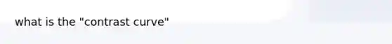 what is the "contrast curve"