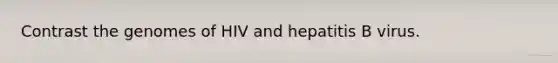 Contrast the genomes of HIV and hepatitis B virus.
