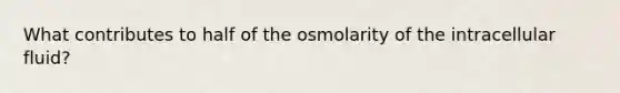 What contributes to half of the osmolarity of the intracellular fluid?