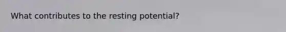 What contributes to the resting potential?