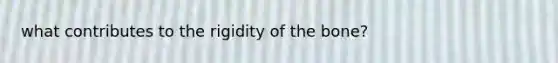 what contributes to the rigidity of the bone?