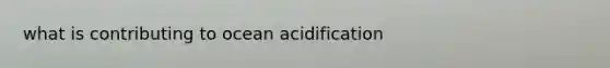 what is contributing to ocean acidification