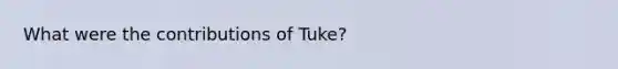 What were the contributions of Tuke?