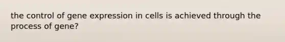 the control of gene expression in cells is achieved through the process of gene?