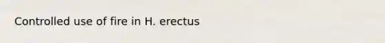 Controlled use of fire in H. erectus