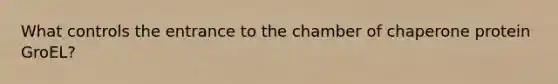 What controls the entrance to the chamber of chaperone protein GroEL?