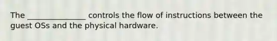 The _______________ controls the flow of instructions between the guest OSs and the physical hardware.