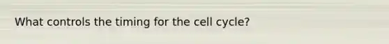 What controls the timing for the cell cycle?