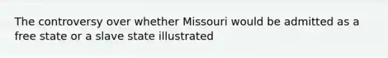 The controversy over whether Missouri would be admitted as a free state or a slave state illustrated