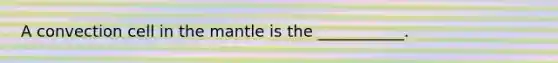 A convection cell in the mantle is the ___________.