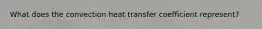 What does the convection heat transfer coefficient represent?