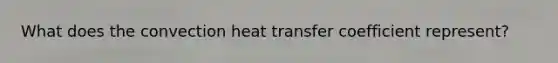 What does the convection heat transfer coefficient represent?