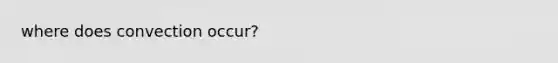 where does convection occur?