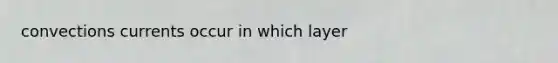 convections currents occur in which layer