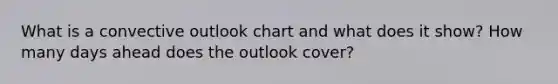 What is a convective outlook chart and what does it show? How many days ahead does the outlook cover?