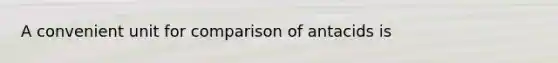 A convenient unit for comparison of antacids is