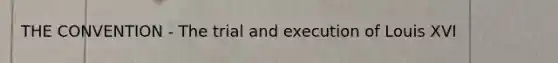 THE CONVENTION - The trial and execution of Louis XVI