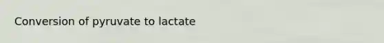 Conversion of pyruvate to lactate